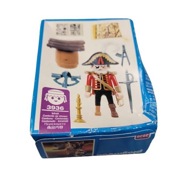 Playmobil Pirate Peg Leg Captain Pirates 3936 Navigator VTG 2000 New in Box - Picture 3 of 8